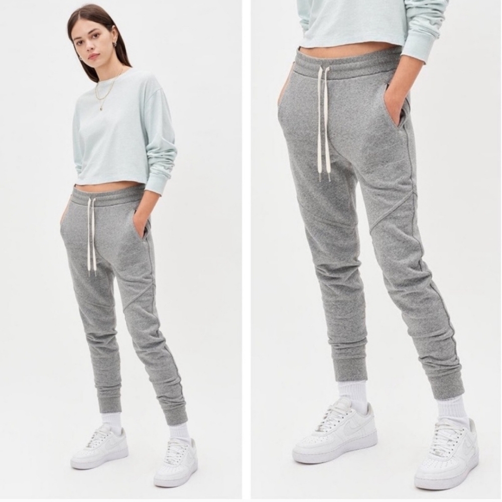 John Elliot Escobar Jogger Sweatpants Heather Grey Trendy Zippers  Size …